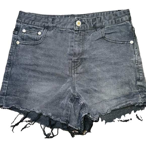 Love Tree Denim black high waist cheeky distressed shorts size Small✨ - Picture 7 of 7